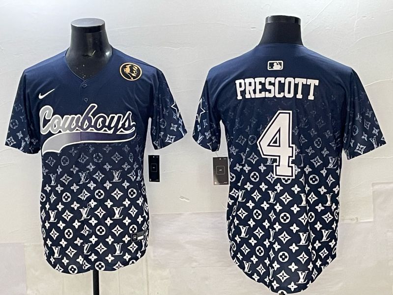 Men 2025 Nike Dallas Cowboys #4 Prescott Drak Blue Limited NFL Jersey 05->dallas cowboys->NFL Jersey
